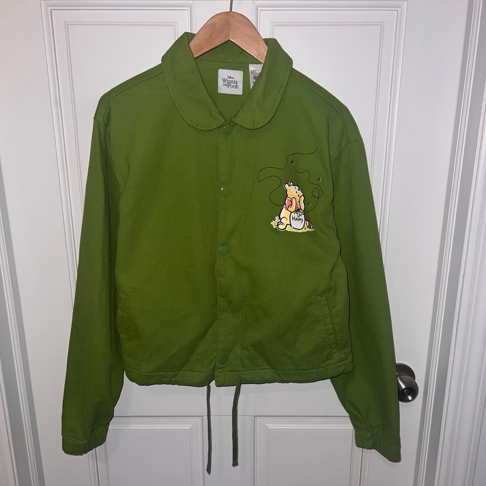 Disney Green Winnie the Pooh Canvas Jacket